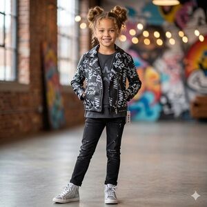 Disney Descendants “Rock The Town” Faux  Moto Jacket